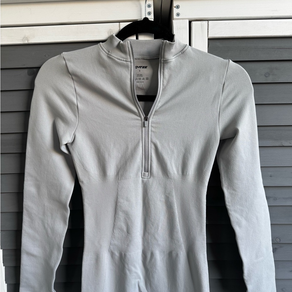 Bo+Tee Light Gray Thermal Base Layer Jumpsuit NWT
